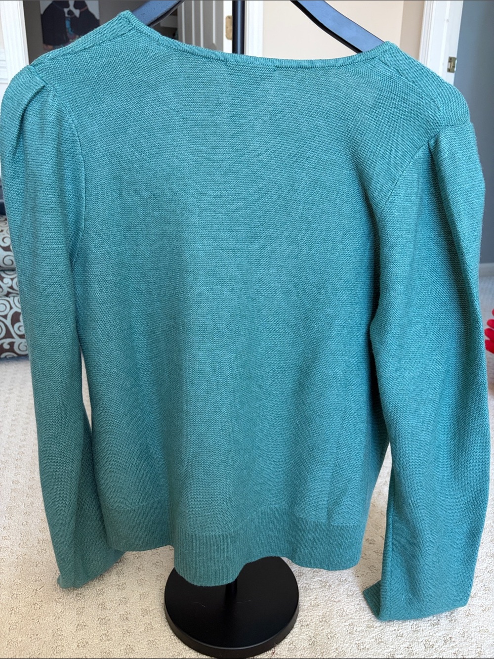 J. Jill Teal Open-Front Cardigan - Picture 2 of 2